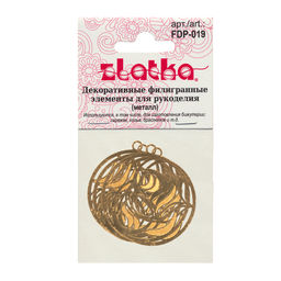 Zlatka Филигранные элементы FDP-019 2.9 см круг 4 шт СК/Распродажа под золото  фото 3
