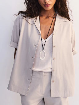 Блуза оверсайз из хлопка и вискозы ZR2605012010-60 / Zarina