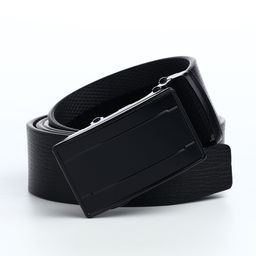 Ремень мужской, 120×3.5 см, регулируемая длина, металлическая пряжка автомат, чёрный