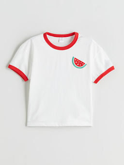 Karpuz Bask?l? K?z ?ocuk Ti??rt ve ?ort 2li