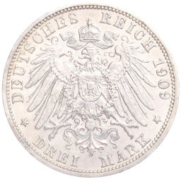 3 марки 1909 года G Германия (Баден)