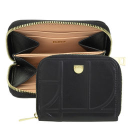 Итальянский кожаный кошелек для карт DuDu серии Hokkaido | черно-пудровый