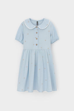 КР 5932-1/голубой,любимые ромашки к563 платье для дев - Crockid фото 2