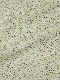 Импорт. хлопок Россыпь синих мелких цветочков на св.бежево-оливковом, ВИД2, ш.1.5м, хл-100%