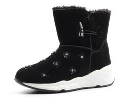 04-HW872-1 BLACK Дутики женские зимние (искусственные материалы) - Фабричный китай фото 4