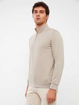 Dik Yaka Uzun Kollu Erkek Sweatshirt - Waikiki фото 2