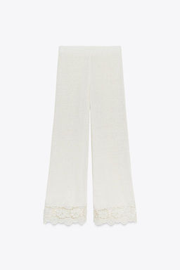 GUIPURE COMBINED TROUSERS - Zara фото 8