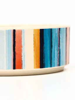 Миска керамическая Масляные полоски 180 мл - 10.510.54 см, бежевая - Пижон фото 5