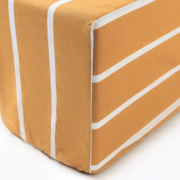 Простыня на резинке Этель 180*200*25 см  Mustard stripes, 100% хлопок, поплин, 125 гр/м2