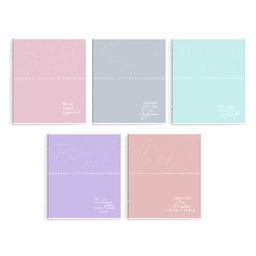 Цена за 5 штТетрадь, 48 л, клетка, арт. 68566/ 5 НЕЖНЫЕ ЦВЕТА /А5+, мягкий переплёт (2 скобы), обложка - выборочный ТВИН лак, мелованный картон 190 г/м?, упаковка ассорти/