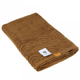 Полотенце махровое "Волна" 80х160см, хлопок 100%, горчичный (Китай)