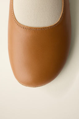 BAILARINA PIEL CREATED BY CARAMEL LONDON X ZARA / Marr?n  фото 7