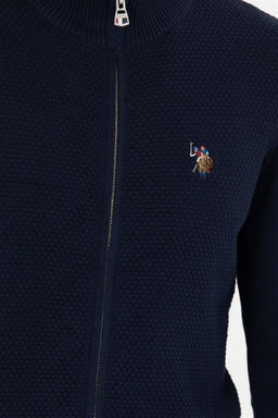 Мужской темно-синий базовый трикотажный кардиган - U.s. polo assn фото 7