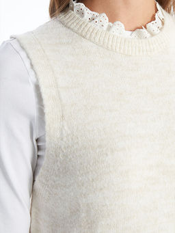 Kad?n F?rf?rl? Dik Yaka D?z Triko S?veter