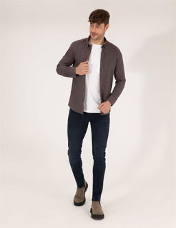 Kahverengi Slim Fit Uzun Kollu G_mlek - Pierre cardin фото 4