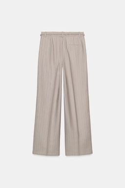 HERRINGBONE TROUSERS WITH BRAIDED BELT - Zara фото 8