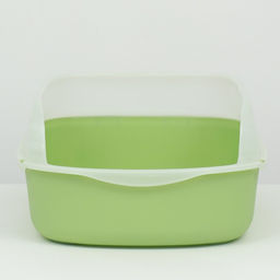 Туалет с бортом, 50×35×18 см, пластик, зелёный