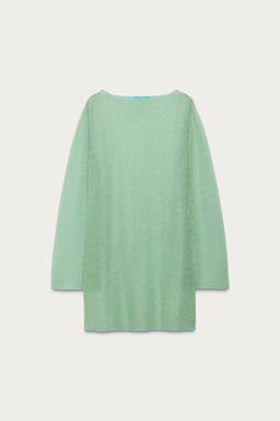 VESTIDO SEMITRANSPARENTE PUNTO MARISA BERENSON X ZARA / Verde agua