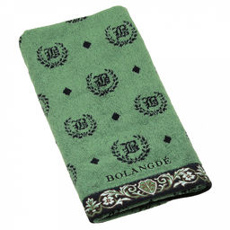 "Missoni-3027" Полотенце махровое 34х78см, плотность 375гр/м2, 100% хлопок, зеленый, Bolangde (Китай)