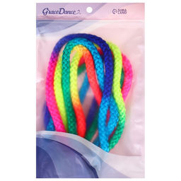 Скакалка гимнастическая Grace Dance, 3 м, цвет радуга  фото 3