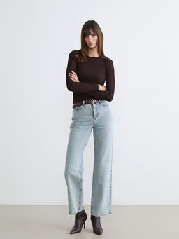 Bisiklet Yaka Fitilli Kad?n Body