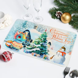 Цена за 3 шт. Салфетка новогодняя на стол Сказочного Нового Года! 2024 год, символ года - Дарим красиво фото 2