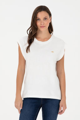 Женская футболка цвета экрю Неожиданная скидка в корзине