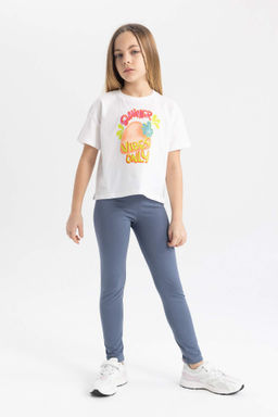 K?z Cocuk Uzun Basic Duz Tayt - Defacto фото 4