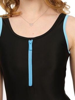 4982-0-0 Купальник для плавания слитный детский с декоративной молнией