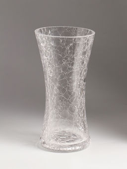 Ваза стекло настольная "Паутинка" талия, 20х10 см, прозрачный