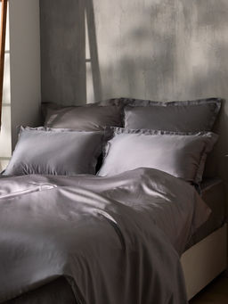 Наволочка SL Home Tencel, 70×70+3 см, тенсель, эвкалиптовое волокно 100%, серая