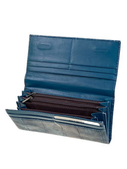 Женское портмоне из искусственной кожи, цвет синий - Greta фото 2