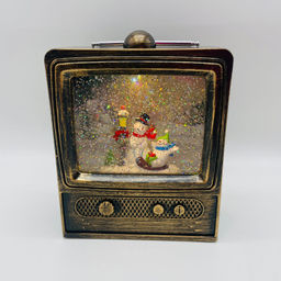 Новогодний декор стекло - Телевизор 20 см (свет, музыка) - Ип лебедев о.ю фото 2