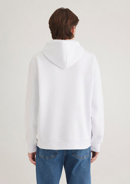 Miav Bask?l? Kapusonlu Sweatshirt - Mavi фото 5