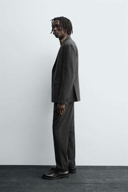TEXTURED SUIT TROUSERS - Zara фото 13