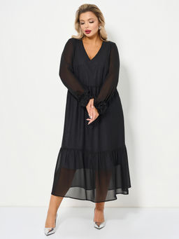 Платье 0355-1 чёрный кристалл