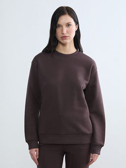 Bisiklet Yaka Kad?n Kal?n Sweatshirt