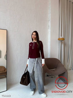 Женский лонгслив на пуговицах - Bruno фото 5