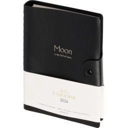 Ежедневник датированный 2026 IF 14х20см 160л, на спир Universe I1753/black