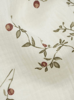 Муслин двухслойный с эф.жатости Ягодные веточки цв.сливочный, ш.1.4м, хл-100%, 110гр/м.кв - Купава фото 6