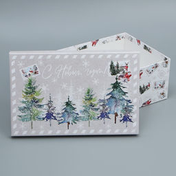 Набор подарочных коробок 6 в 1 Новогодняя акварель, 20 х 12.5 х 7.5 32.5 х 20 х 12.5 см - Дарите счастье фото 15