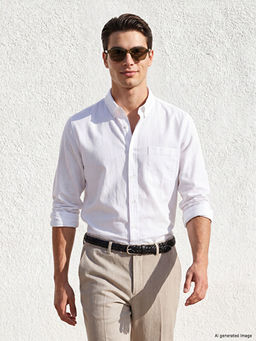 Рубашка мужская Regular Fit из габардина