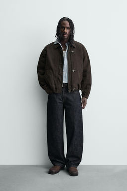 CROPPED FIT JACKET WITH FIREMAN CLASP