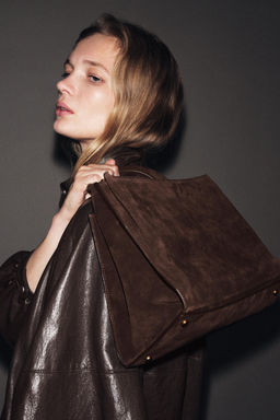 LEATHER CITY BAG - Zara фото 11