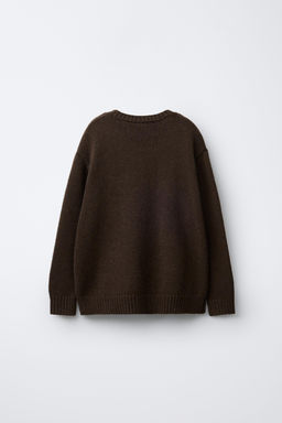 7-12 YEARS/ WOOL BLEND KNIT JUMPER EMBROIDERED REINDEER - Zara фото 2