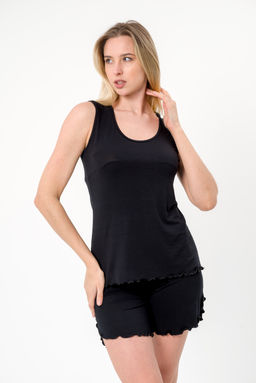 Пижама женская Сима из майки и шорт из вискозы коллекция Лотос,черный