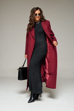 Пальто Beautiful Free 7026 винный