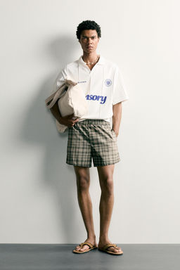 POLO RELAXED FIT F?TBOL RETRO / Blanco roto