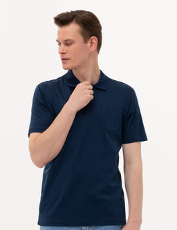 Lacivert Regular Fit Polo Yaka Merserize Ti__rt