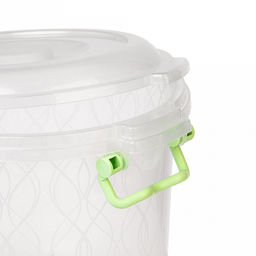Контейнер для продуктов пластмассовый 8л, д27,5см, h24см, ручки-клипса (Россия) - Домашняя мода фото 6
